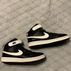 Nike Court Borough mid 2 black/white. Size 2Y.